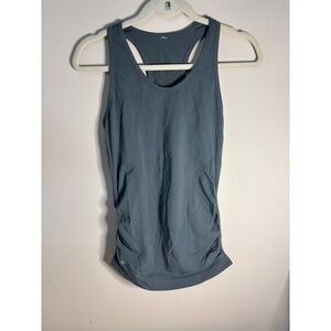 Athleta Gray Ruched Side Racerback Workout Tank Top Women's NO TAG